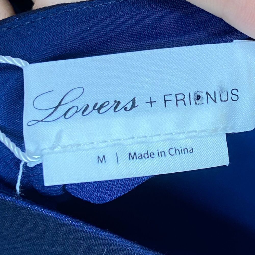 NWT Lovers & Friends Andressa Midi Sapphire Blue Dress Asymmetrical Size M - Picture 10 of 13